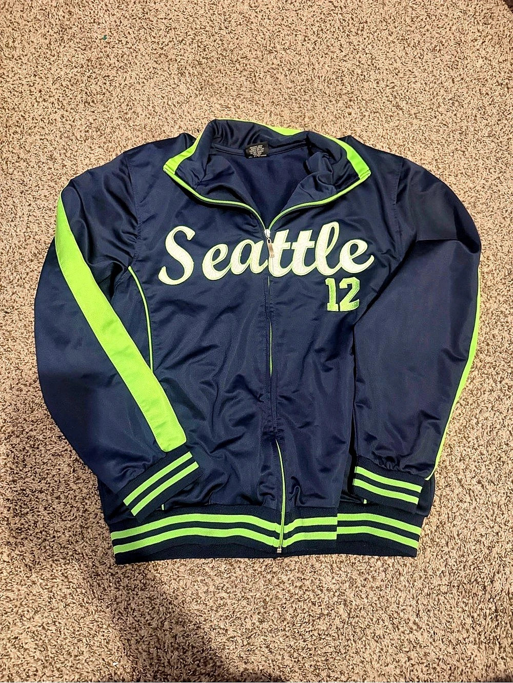 Vision Sports Seattle 12 Colorblock Varsity Jacket Like New